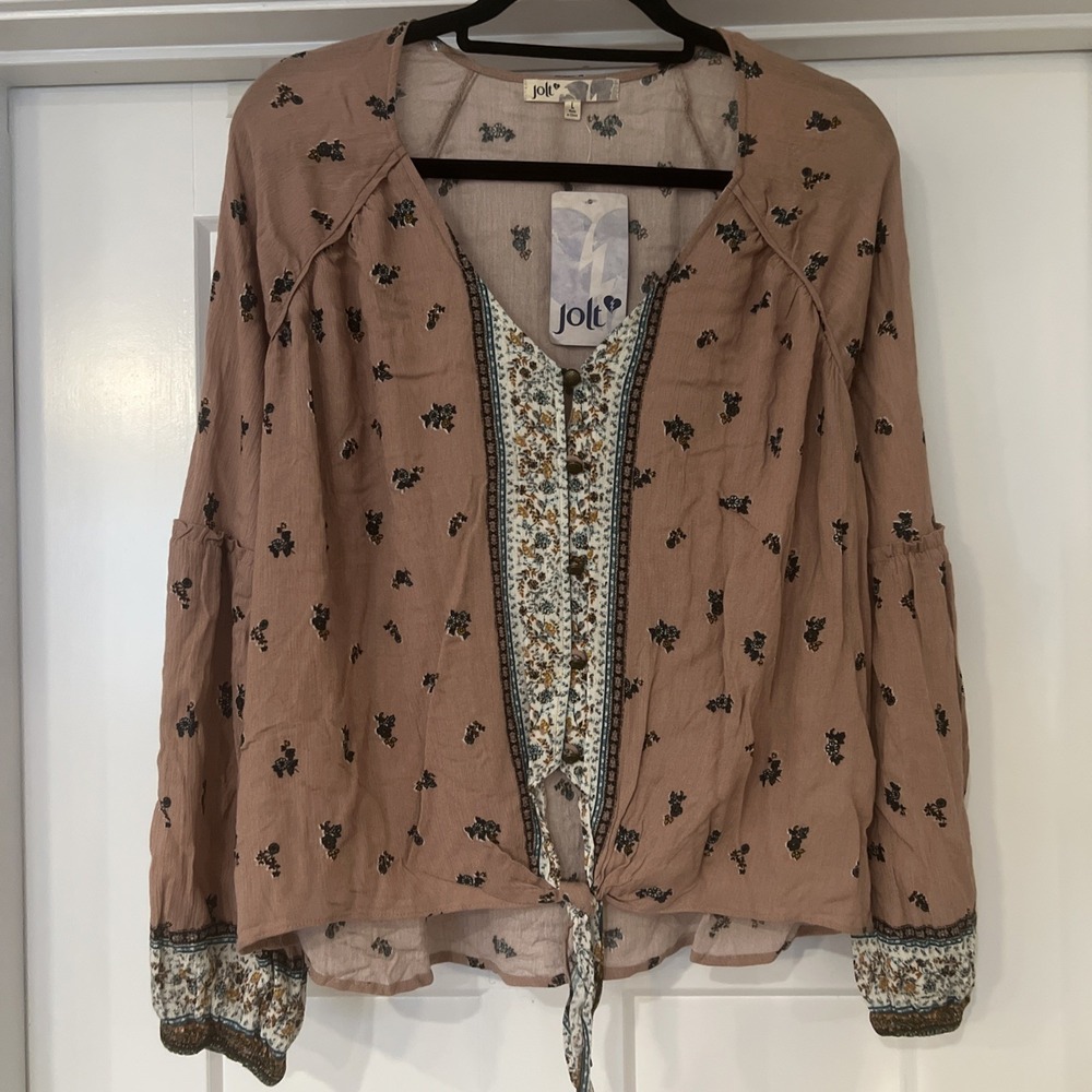 NEW Jolt~LARGE~ Women's/Juniors Blouse Cottage Core